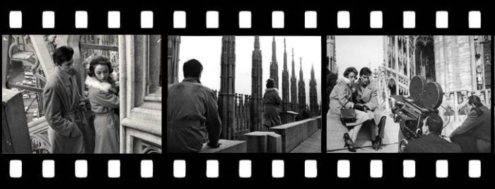 Pellicola del film Rocco e i suoi fratelli al Duomo di Milano